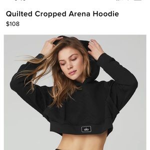 Alo Yoga Quilted Cropped Arena Hoodie - Brand New